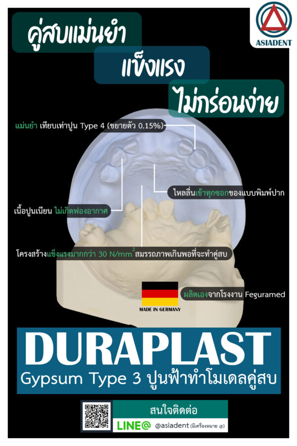 Duraplast (Hard Plaster, Type 3) 25 kg
